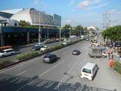 North Avenue in Quezon City approaching the EDSA interchange with SM West mall visible