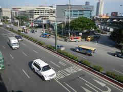North Avenue in Quezon City approaching the interchange with EDSA highway near SM West
