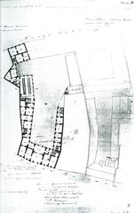 Historic Chadkievič Palace on vulica Vialikaja street in Vilnia in 1837