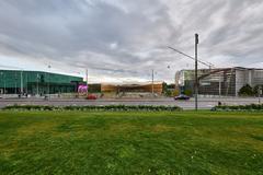 Exterior view of Helsinki Central Library Oodi with modern architecture