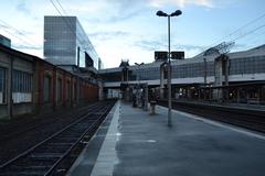 View of Rennes train station platforms