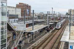 Trains at Rennes train station platforms