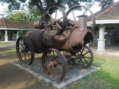 Baluarte de San Diego historic stone fort and gardens in Intramuros, Manila with circular walls and green vegetation