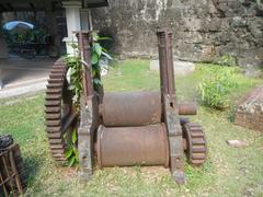 Historical Baluarte de San Diego stone fort and garden in Intramuros Manila with curved orillons and cannons
