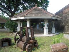 Baluarte de San Diego historic stone fort and gardens in Intramuros Manila with Orillons and cannons
