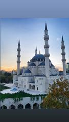 Exterior view of a mosque in Tirana, Albania