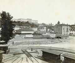 Bahnhofbrücke Neumühle Zürich old turntable 1865
