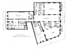 Ground floor plan of Hotel Martinique, New York City, 1911