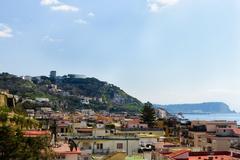 View of Monte Olibano and Capo Posillipo from Rione Terra in Pozzuoli