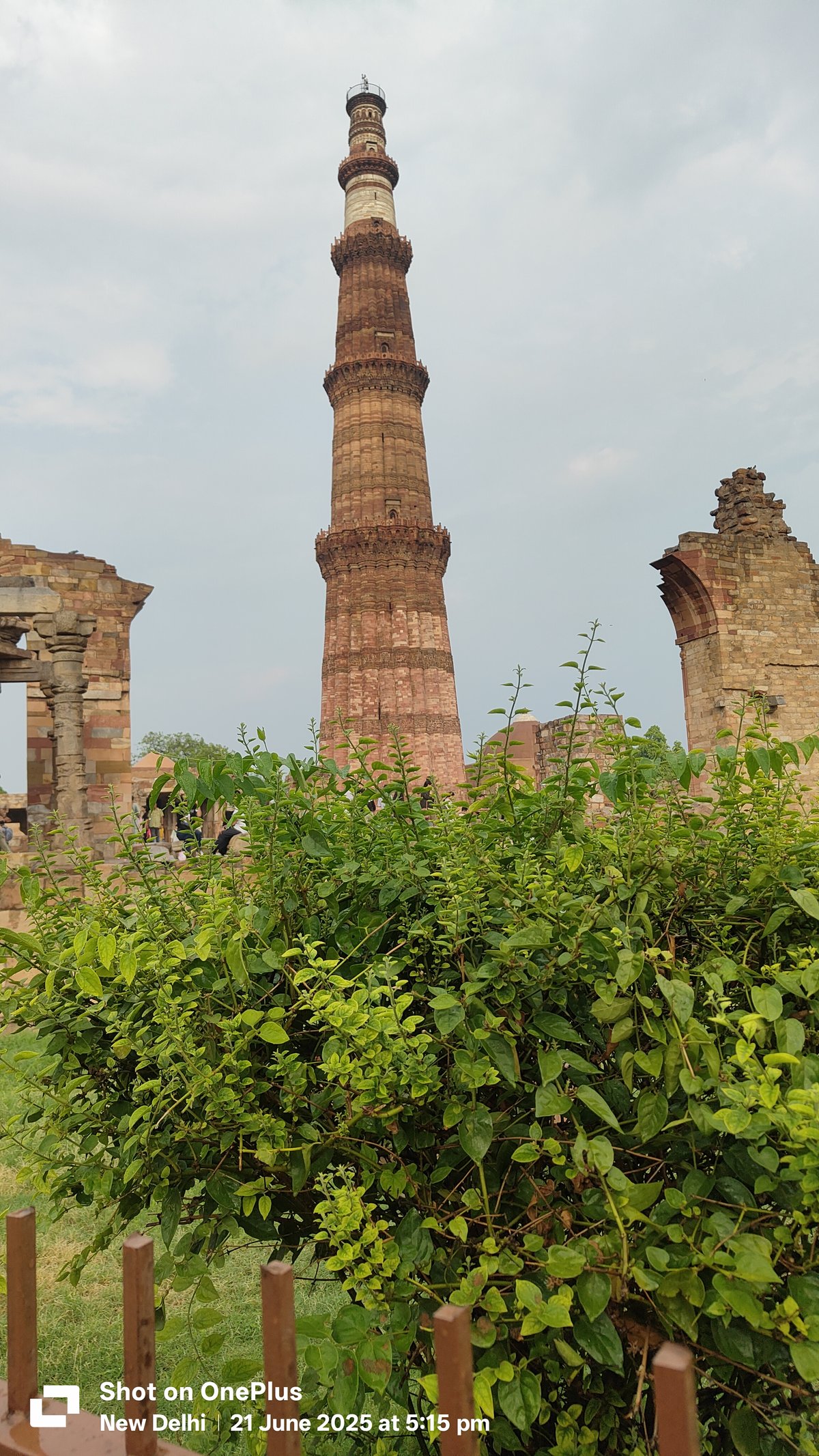 Alai Minar unfinished monument at Qutub Minar complex Delhi India