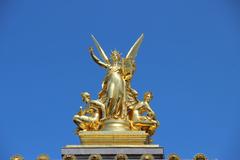 Opera Garnier building in Paris on a cloudy day