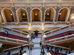 Inner lobby of the historical National Museum building in Prague