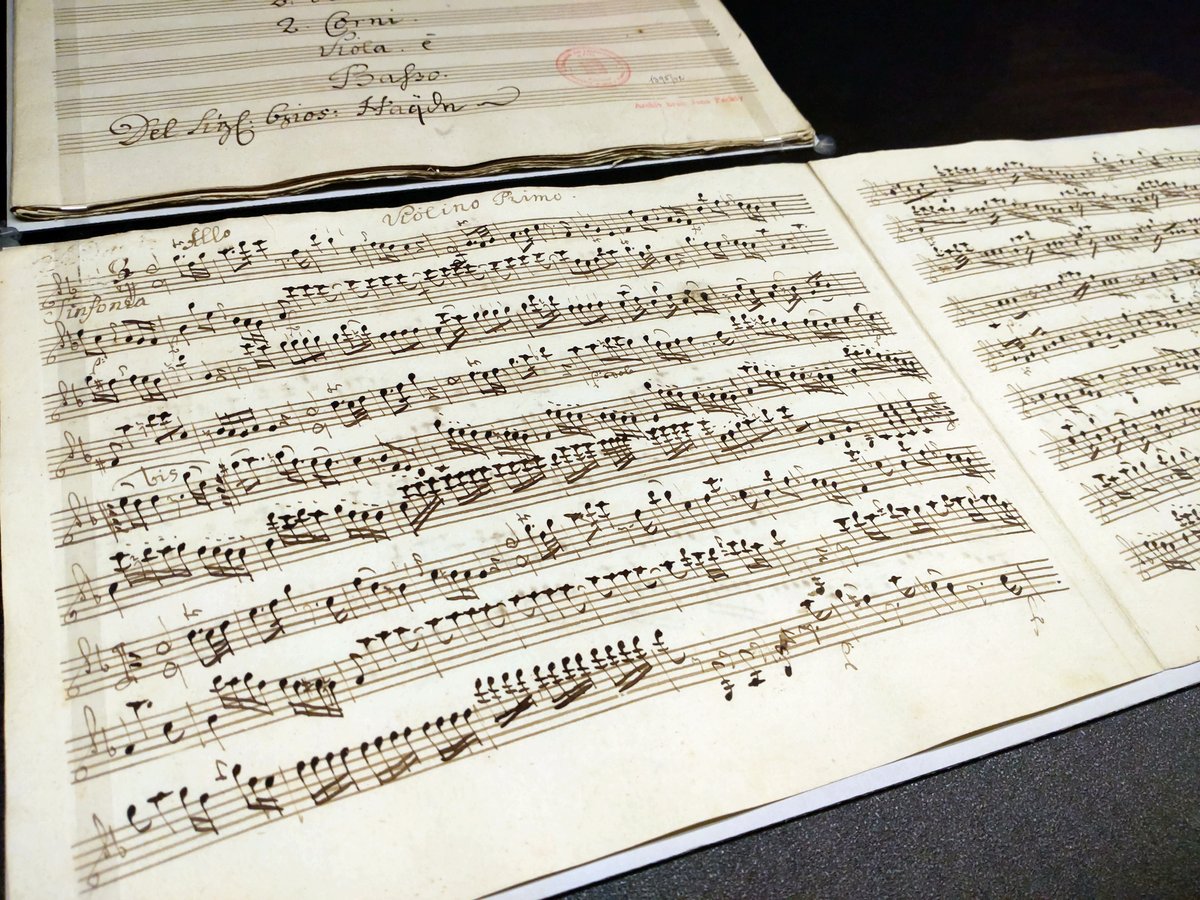 Musical score of Sinfonia in F by Joseph Haydn