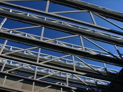 Modern architectural roof structure of Museo MAXXI in Rome