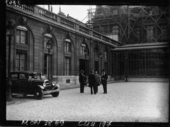 Portraits of Paul Doumer and Paul Gorgulov during the 1932 assassination trial in France