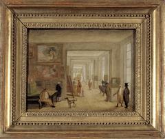 Sales rooms at the Elysée Palace in 1797 painting by Jacques-Albert Senave