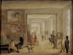 Sales rooms at the Elysée Palace in Paris in 1797 painting by Jacques-Albert Senave