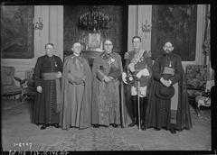 Portrait of Bonaventura Cerretti and clergymen at Palais de l'Élysée, Paris, circa 1925