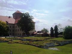 Wawel Castle in Kraków, Poland with vibrant blue sky
