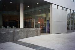 Yerba Buena Center for the Arts main entrance in San Francisco at early twilight