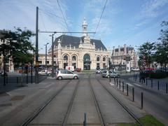 Tramway de Valenciennes at Interstation Gare to Clemenceau in Valenciennes, Nord, France