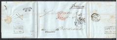 Stampless folded letter from Saint Petersburg, Russia to France, dated October 9, 1848