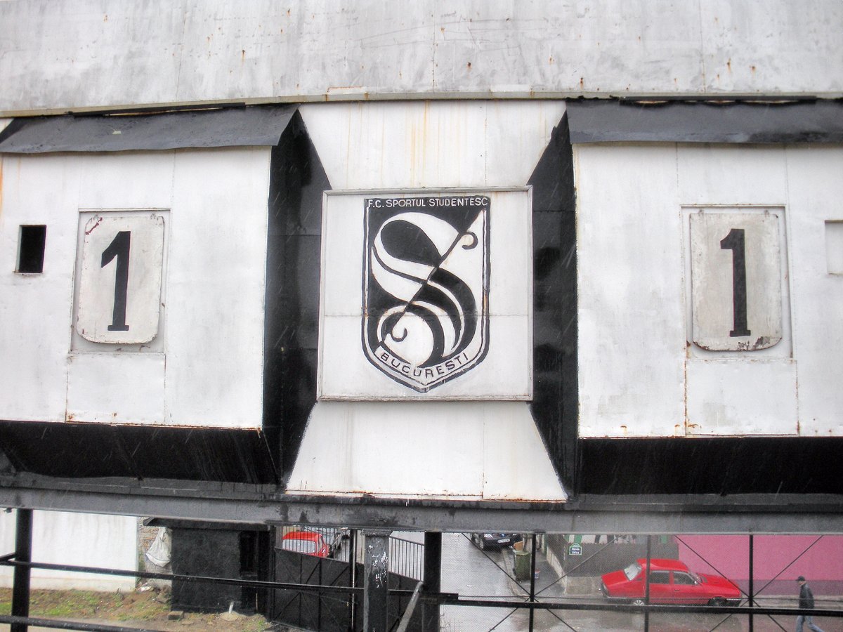 Scoreboard at Stadium Regie of FC Sportul Studenţesc Bucureşti