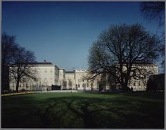 Rear side view of Palace Noordeinde in Den Haag, Zuid-Holland, showcasing exterior architecture of royal residence