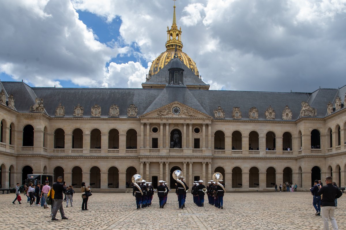 U.S. Marines 2d Marine Division Band performing at Les Invalides Paris May 2022