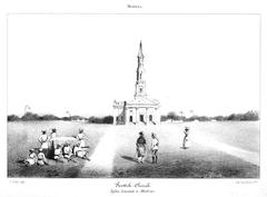 Scottish church in Madras 1843 with colonial architecture