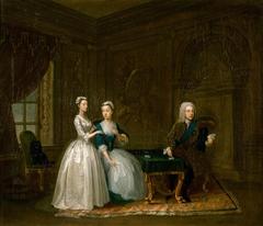Portrait of John Montagu 2nd Duke of Montagu Lady Mary Churchill and their daughter Mary