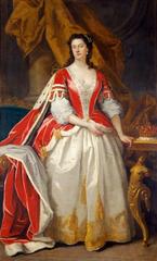 Portrait of Elizabeth Compton, Countess of Northampton wearing an elegant dress with lace collar