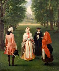 Painting of Jeanie Deans and Queen Caroline from the Heart of Midlothian by Sir Walter Scott