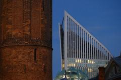 Ridderzaal historic building with modern architecture in Binnenhof, Den Haag, Netherlands