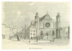 Historical painting of the Lottery Hall in The Hague from 1855
