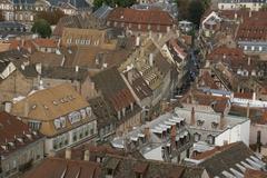 View of rooftops and Strasbourg Cathedral from the northeast tower