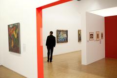 President Barack Obama touring the Centre Pompidou modern art museum in Paris