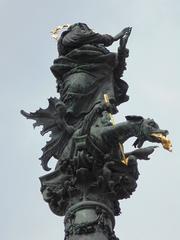 Mariensäule am Hof, a historic Marian column in Munich, Bavaria, Germany