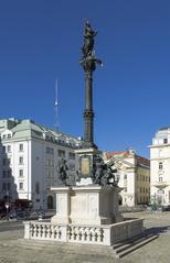 Public art sculpture Mariensäule at Am Hof square in Vienna, Austria