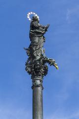 Public art sculpture Mariensäule at Am Hof square in Vienna, Austria