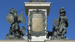 Public art sculpture Mariensäule at Am Hof square in Vienna, Austria