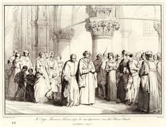 Doge Francesco Foscari leaving the Ducal Palace after deposition in 1457