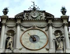 Doge's Palace in Venice, Italy with beautiful Gothic architecture and arched windows