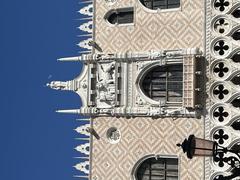 Detailed architectural view of the Palais des Doges in Venice