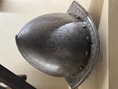 Antique piece of armor displayed at Palais des Doges