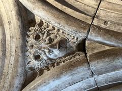 Sculpture artwork at Palais des Doges featuring intricate stone carvings
