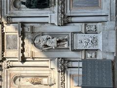 Interior courtyard of the Doge's Palace in Venice with historical architecture and arched colonnades