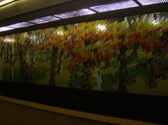 Colorful mural artwork at Market East Station