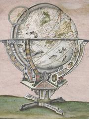 St. Galler Globus, painted on parchment before 1595, 59 x 44 cm, from Zentralbibliothek Zürich
