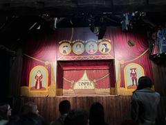 Stage of the Royal Theatre Toone marionette theatre in Brussels, Belgium